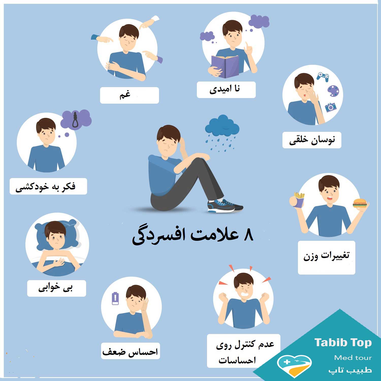 8 علامت افسردگی